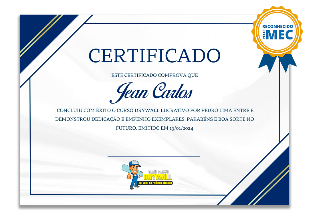 Certificado do curso